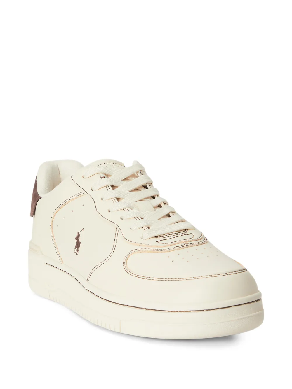 Polo Ralph Lauren Master Park leren sneakers Beige