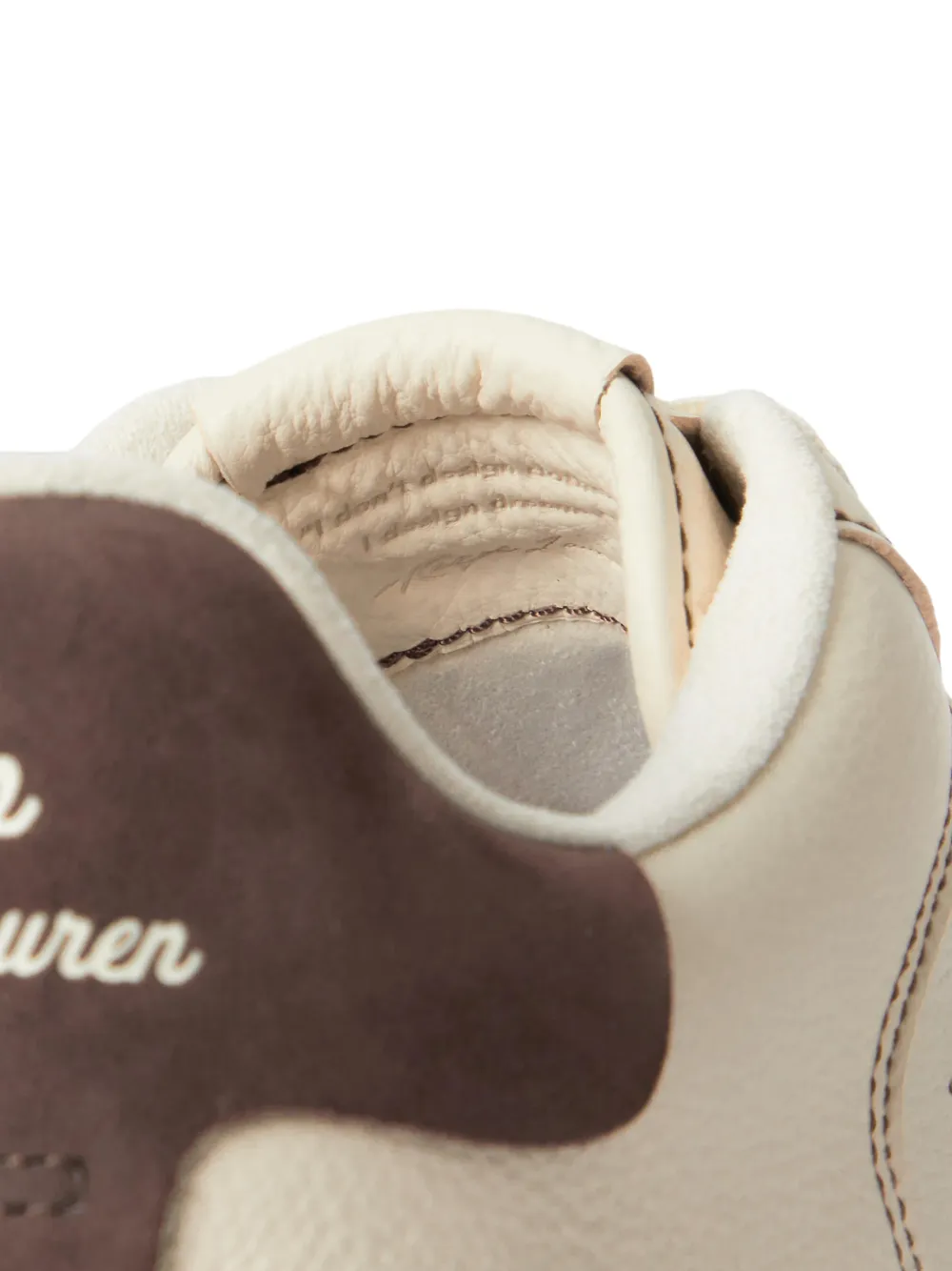 Polo Ralph Lauren Master Park leren sneakers Beige