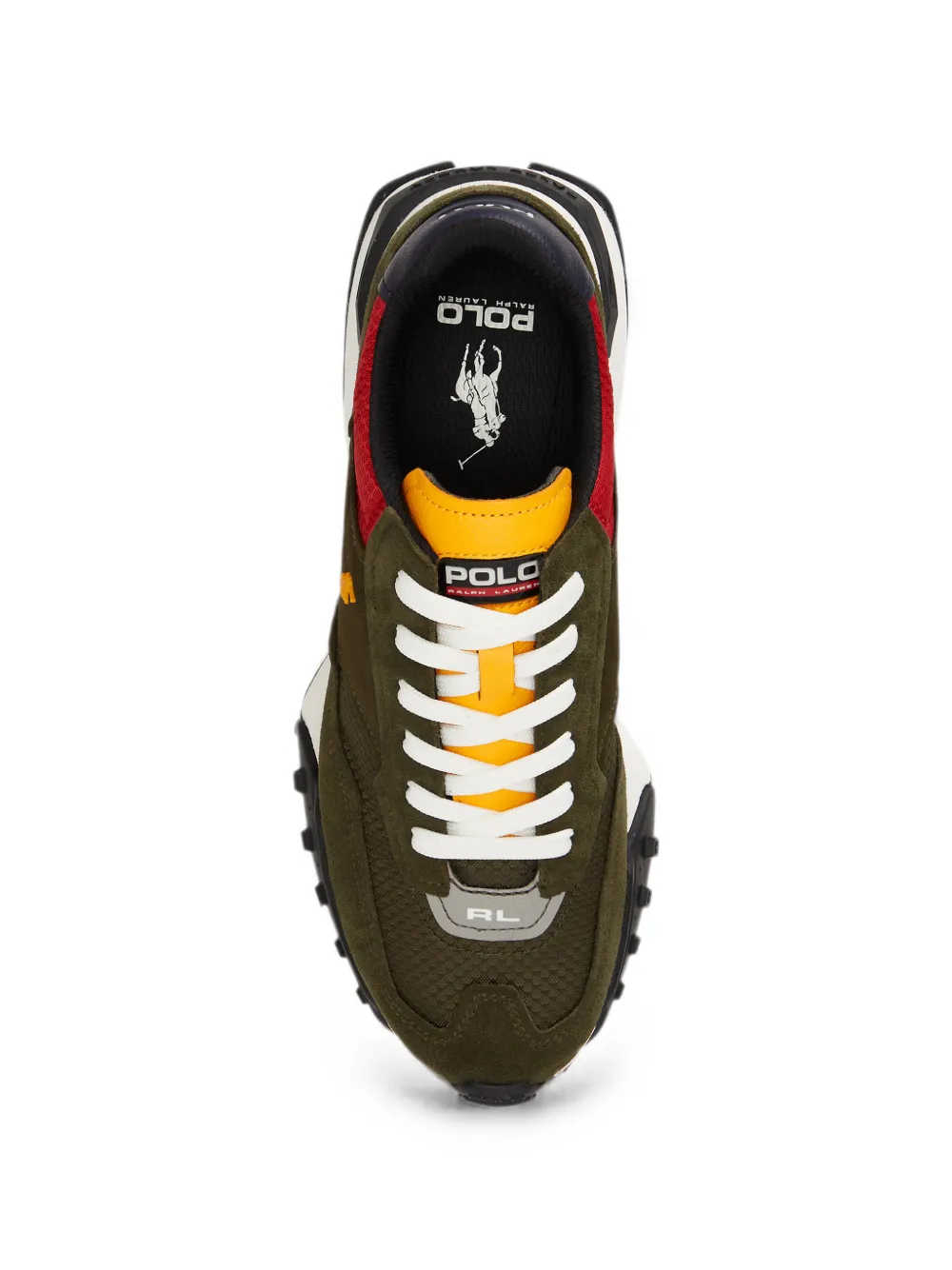 Polo Ralph Lauren Eldridge panelled leather sneakers Groen