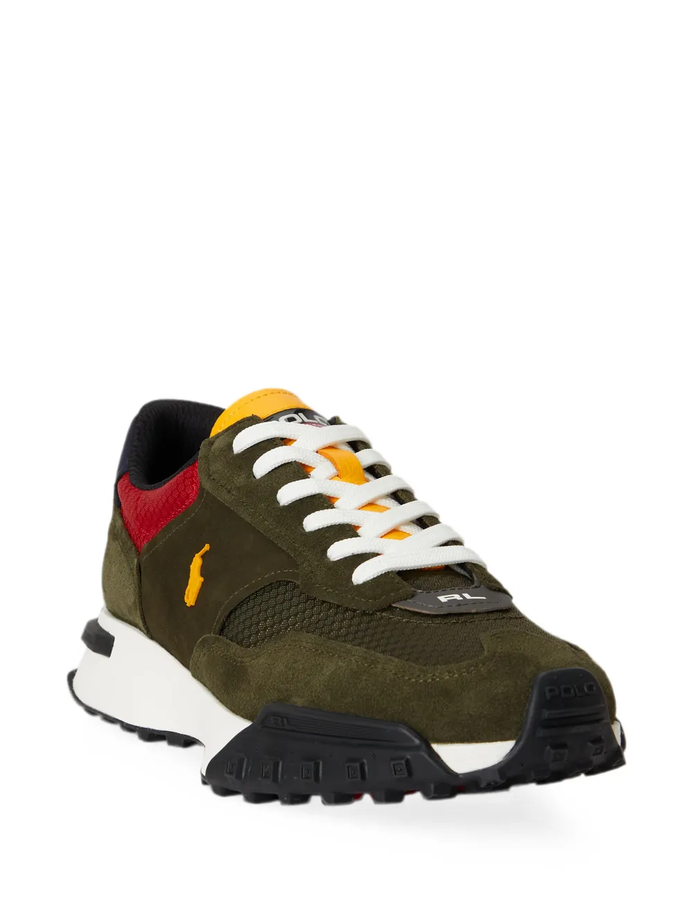 Polo Ralph Lauren Eldridge panelled leather sneakers Groen
