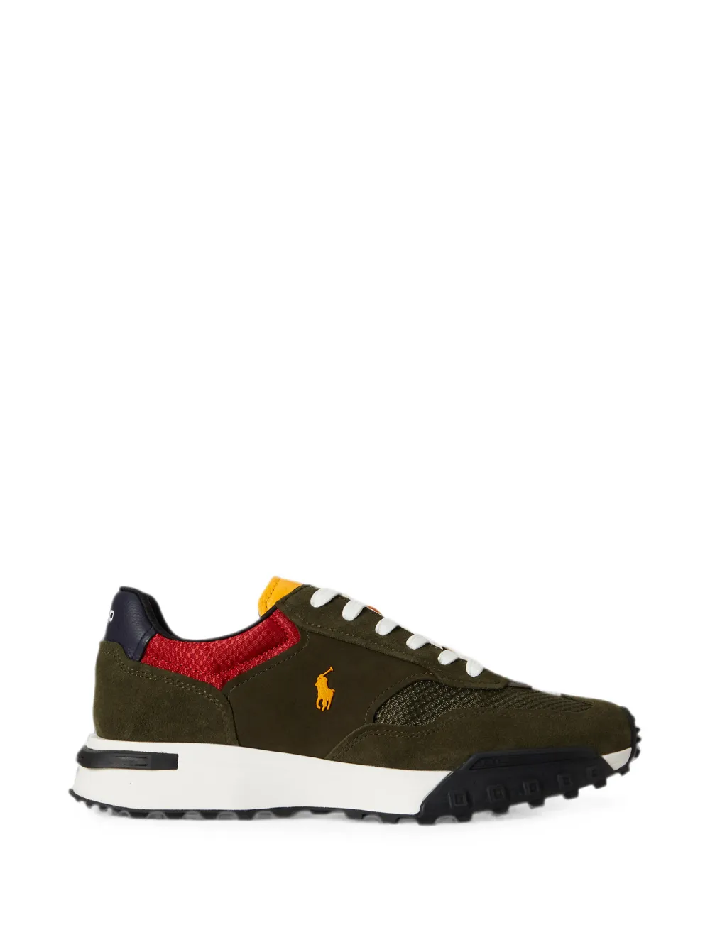 Polo Ralph Lauren Eldridge panelled leather sneakers Groen