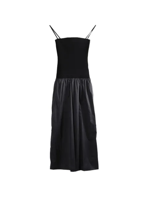 Amomento gathered-skirt spaghetti-strap dress