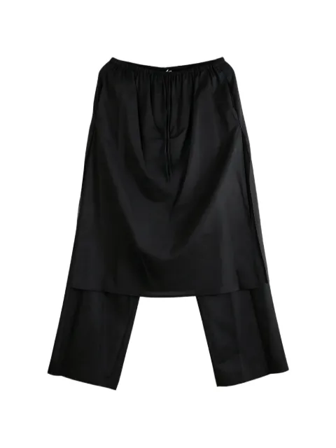 Amomento layered drawstring trousers