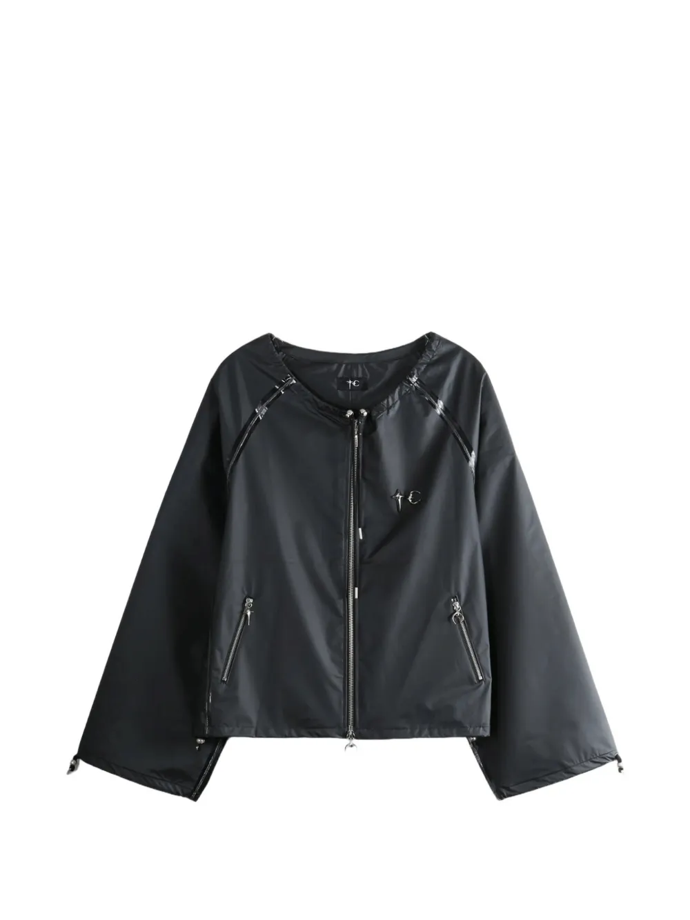 THUG CLUB logo-detail zip-up jacket - Nero