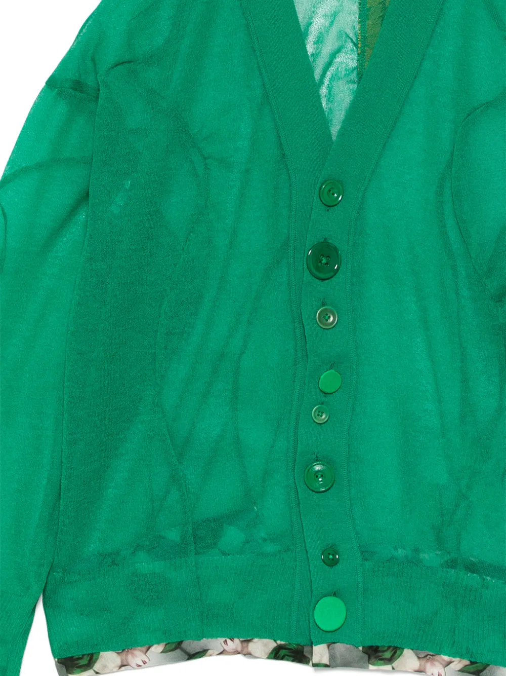 Undercover Vest met doorzichtige vlakken Groen