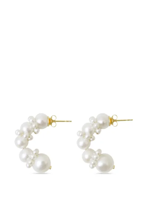 Completedworks aretes con aplique de perla