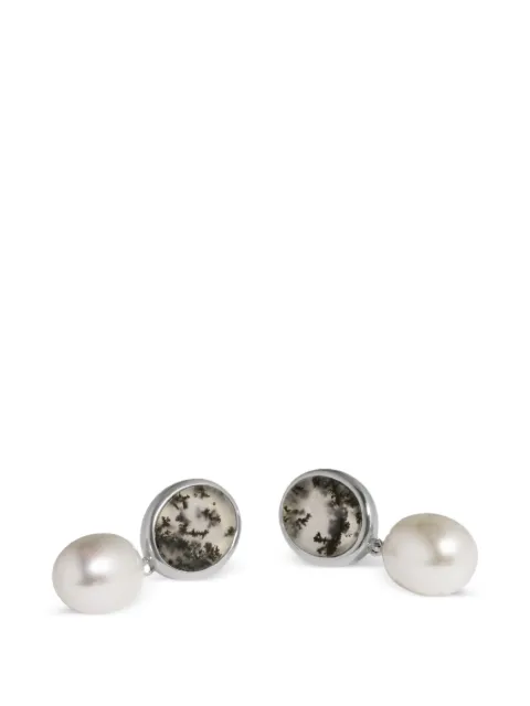 Completedworks aretes Dendritic con ágata y perla