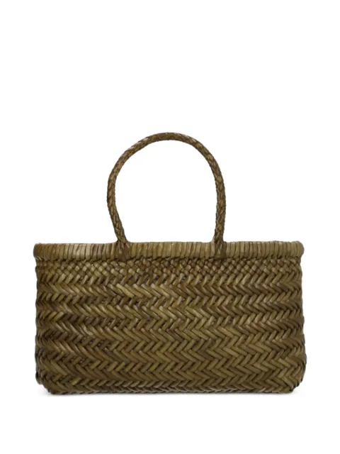 DRAGON DIFFUSION mini Flat Gora woven leather tote bag