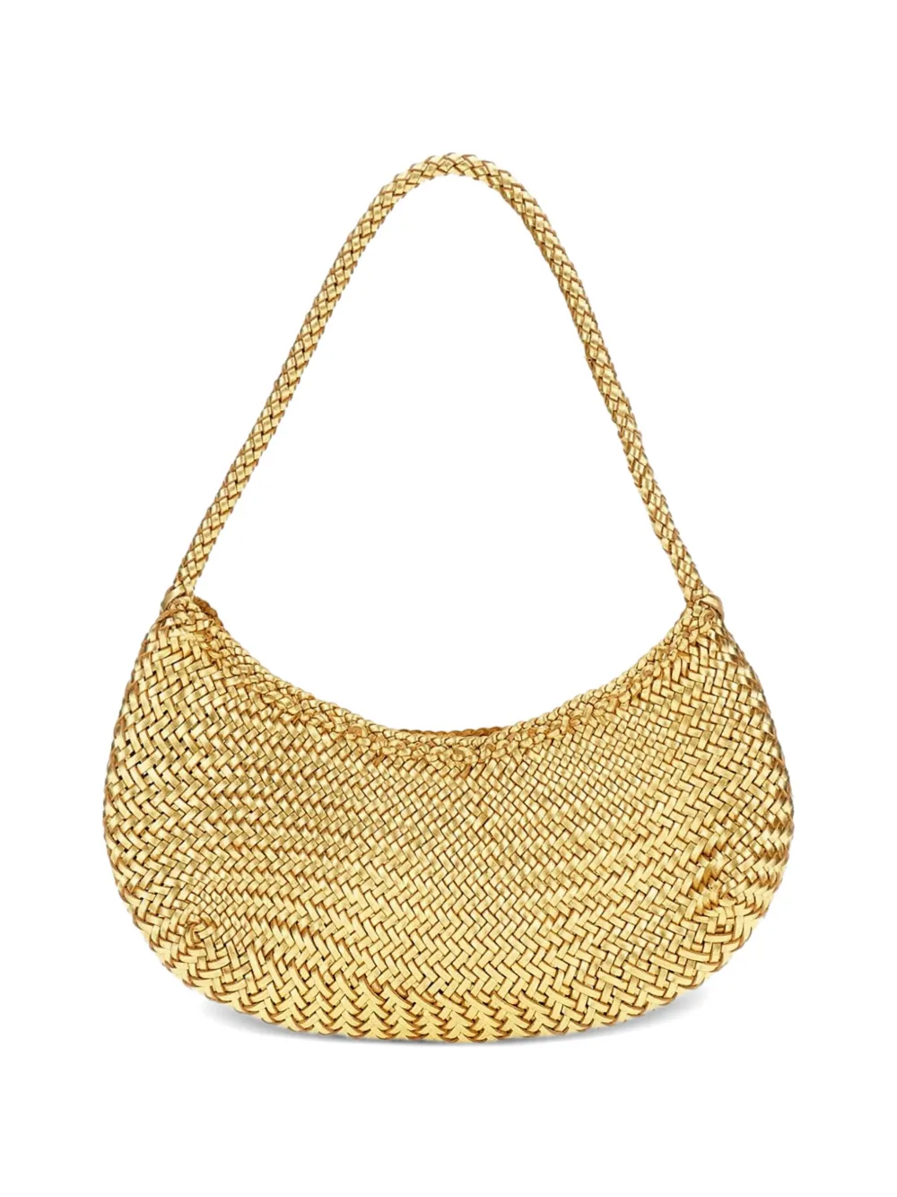 DRAGON DIFFUSION Luna Mini woven tote bag - Oro