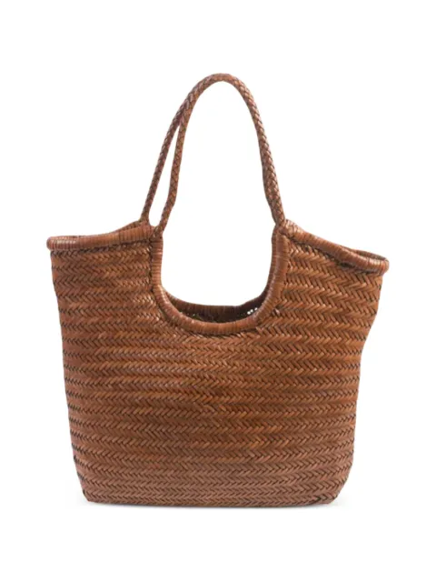 DRAGON DIFFUSION NS Diagonal Triple Jump woven leather tote bag