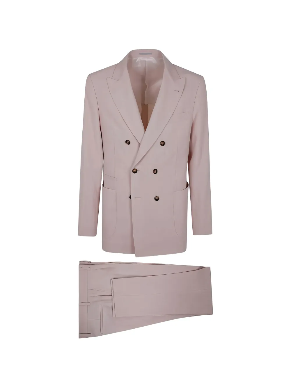Brunello Cucinelli double-breasted linen suit - Rosa