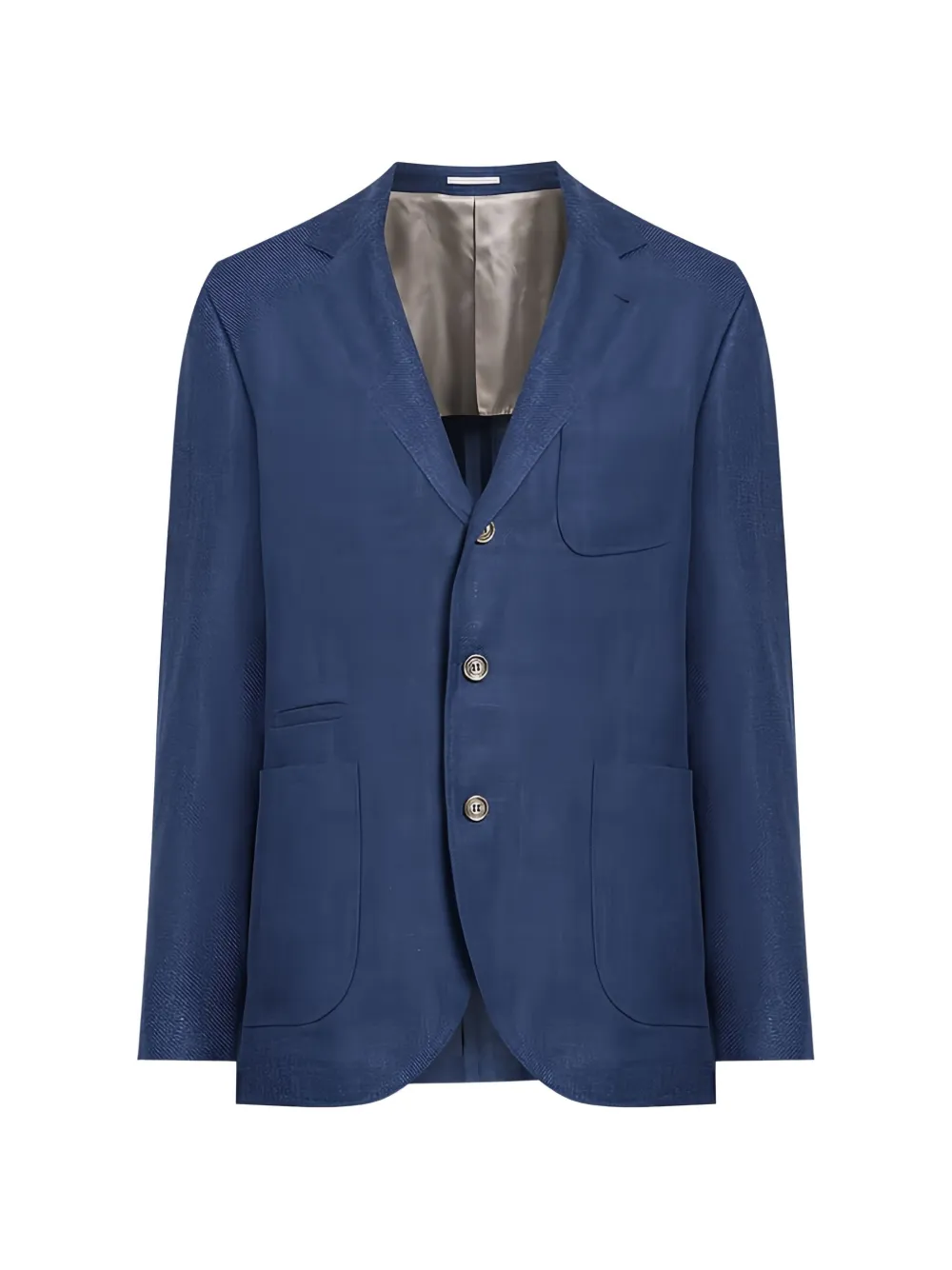 Brunello Cucinelli linen-wool blazer - Blau