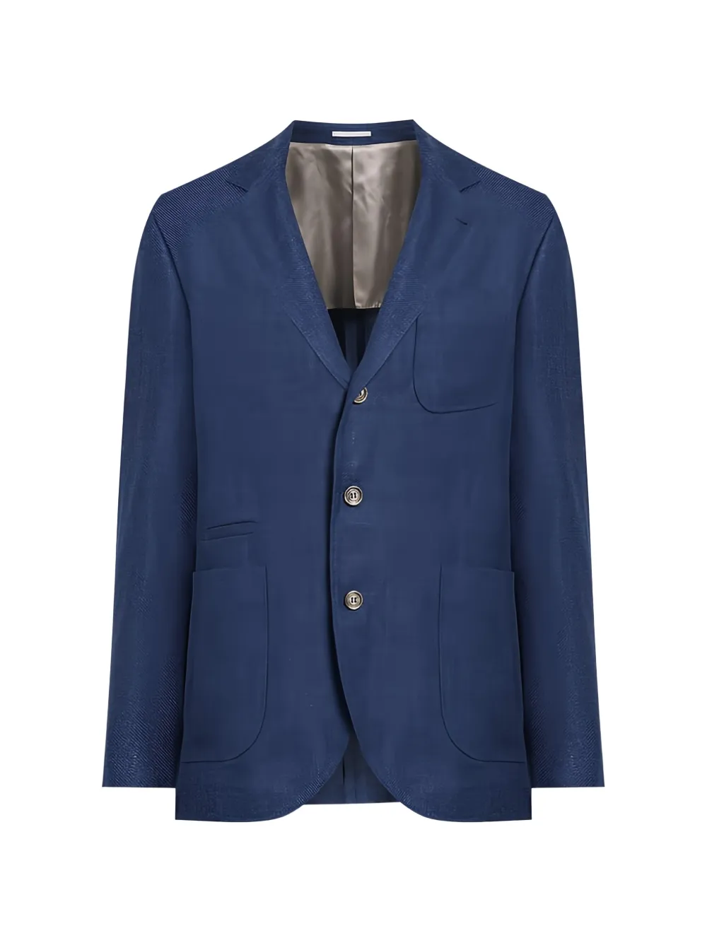 Brunello Cucinelli linen-wool blazer - Blu