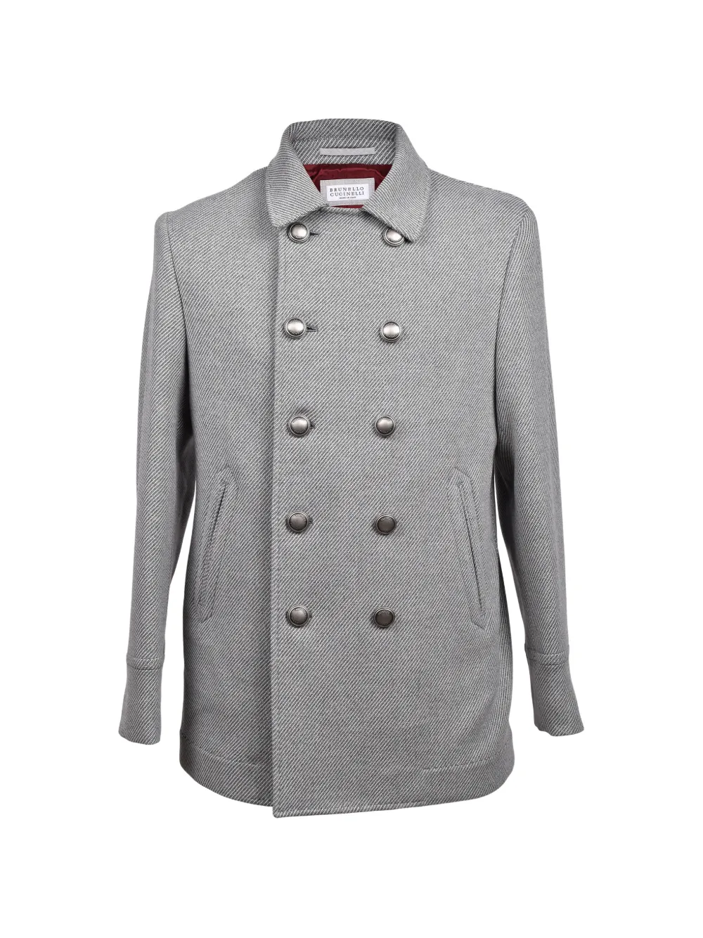 Brunello Cucinelli double-breasted pea coat - Grey