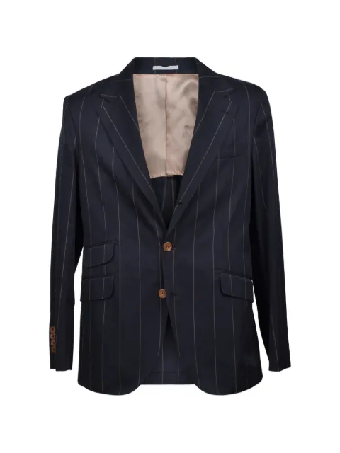 Brunello Cucinelli striped-pattern single-breasted blazer