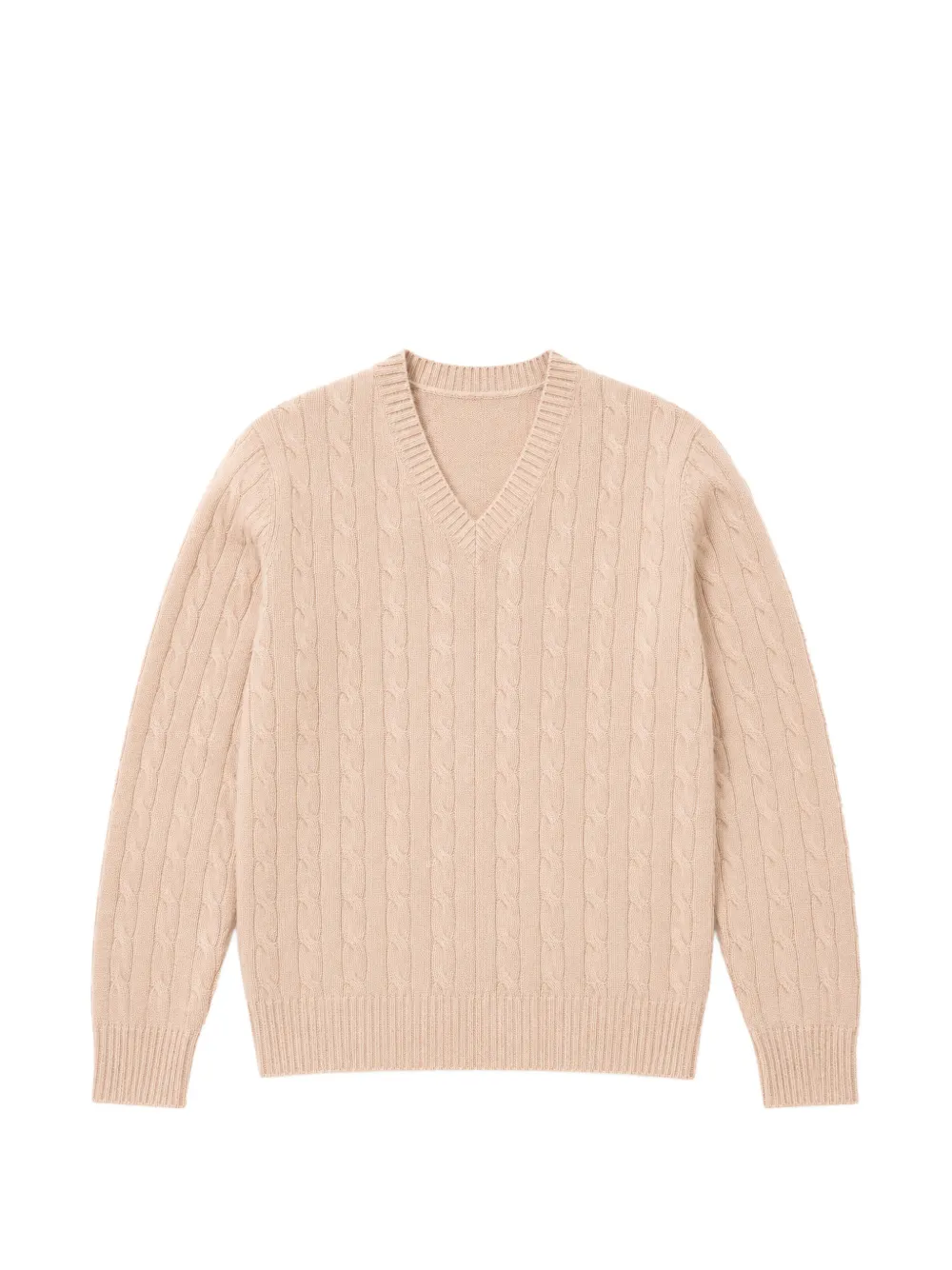 Brunello Cucinelli cable-knit V-neck sweater - Neutrals
