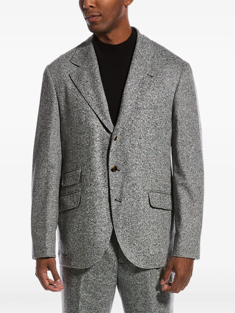 Brunello Cucinelli notch-lapel suit - Grigio