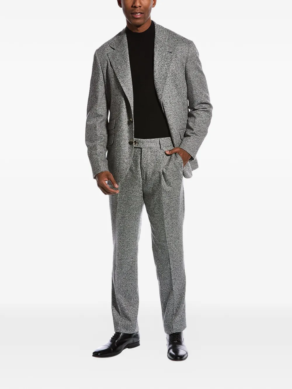 Brunello Cucinelli notch-lapel suit - Grigio
