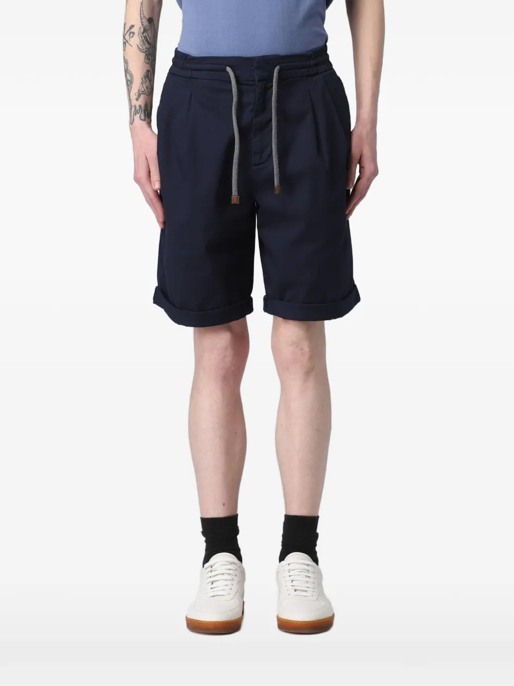 Brunello Cucinelli tailored drawstring shorts - Blau