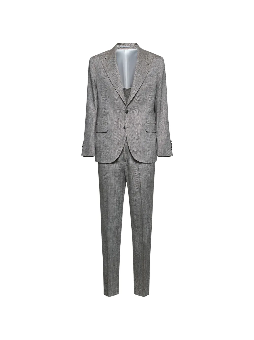 Brunello Cucinelli peaked-lapel single-breasted suit - Grigio