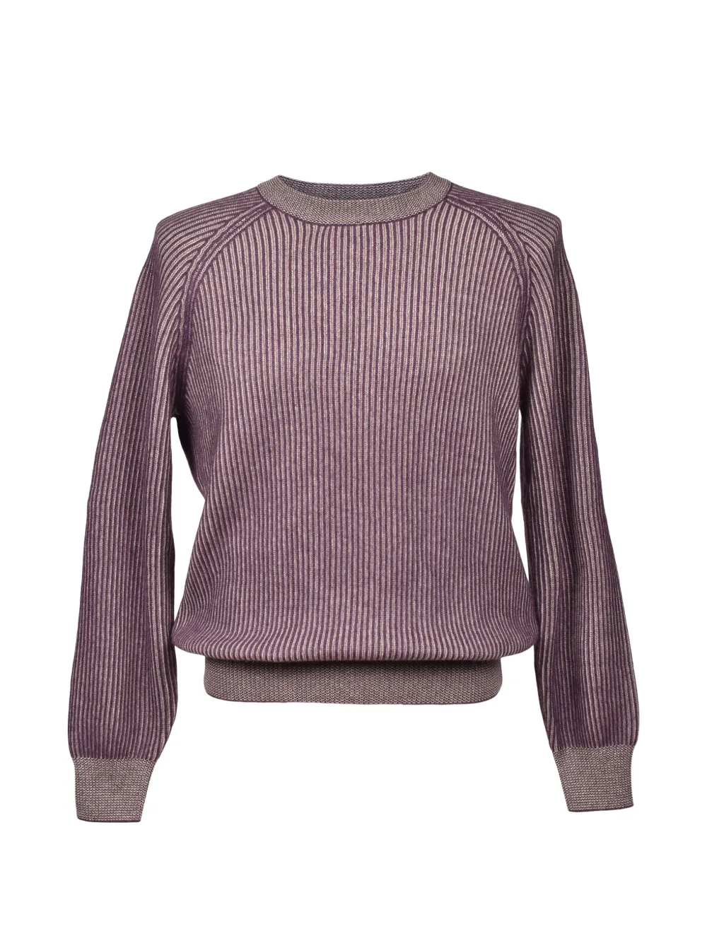 Brunello Cucinelli ribbed-knit raglan-sleeve sweater - Violett