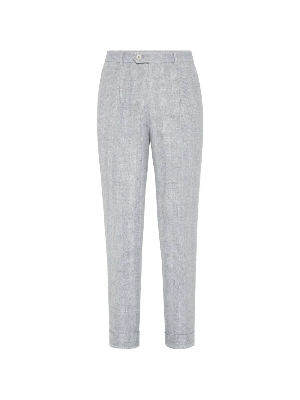 Brunello Cucinelli pleated-design turned-up trousers - Grigio