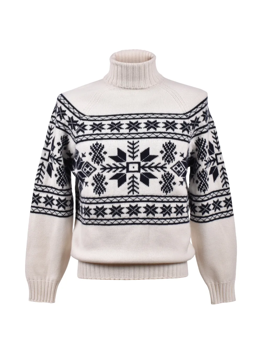 Brunello Cucinelli jacquard cashmere sweater - White