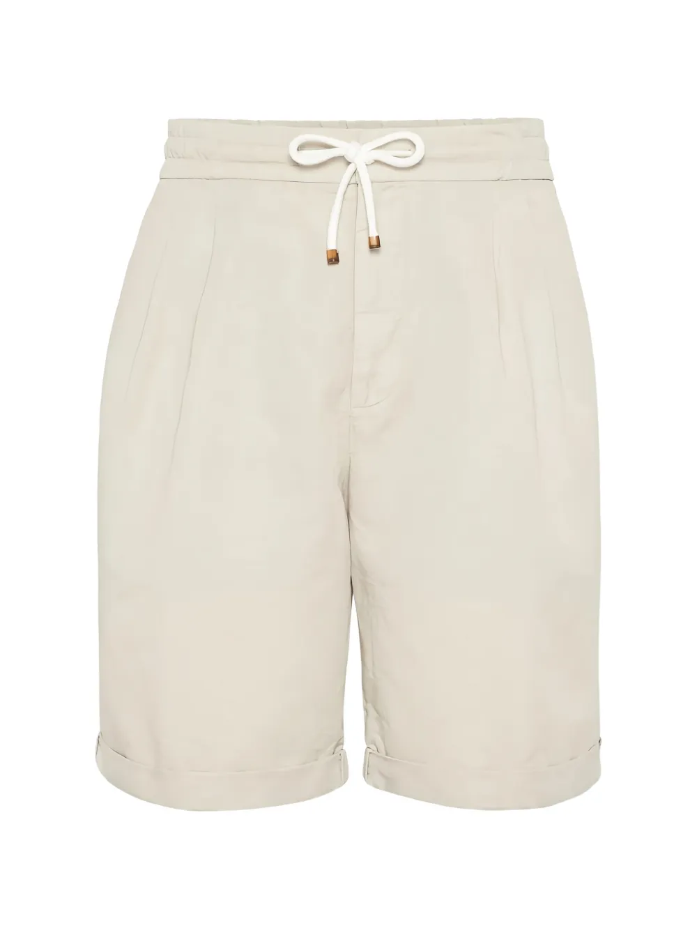 Brunello Cucinelli pleated drawstring shorts - Nude