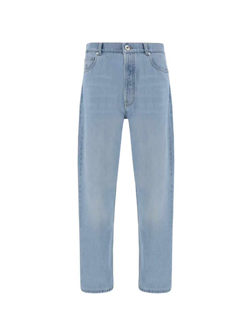 Brunello Cucinelli logo-patch jeans - Blu