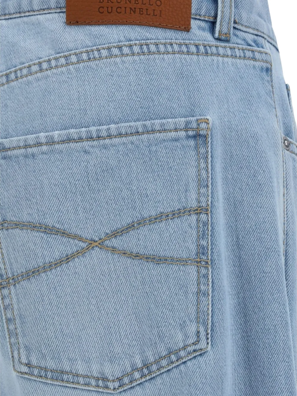  Brunello Cucinelli Vaqueros Con Parche Del Logo - Azul 