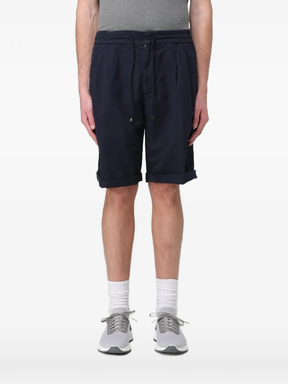 Brunello Cucinelli tailored drawstring shorts - Blue