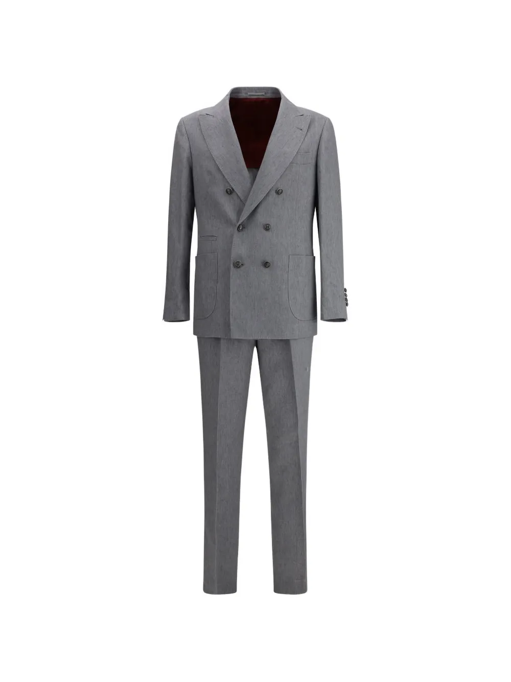 Brunello Cucinelli linen double-breasted suit - Grigio