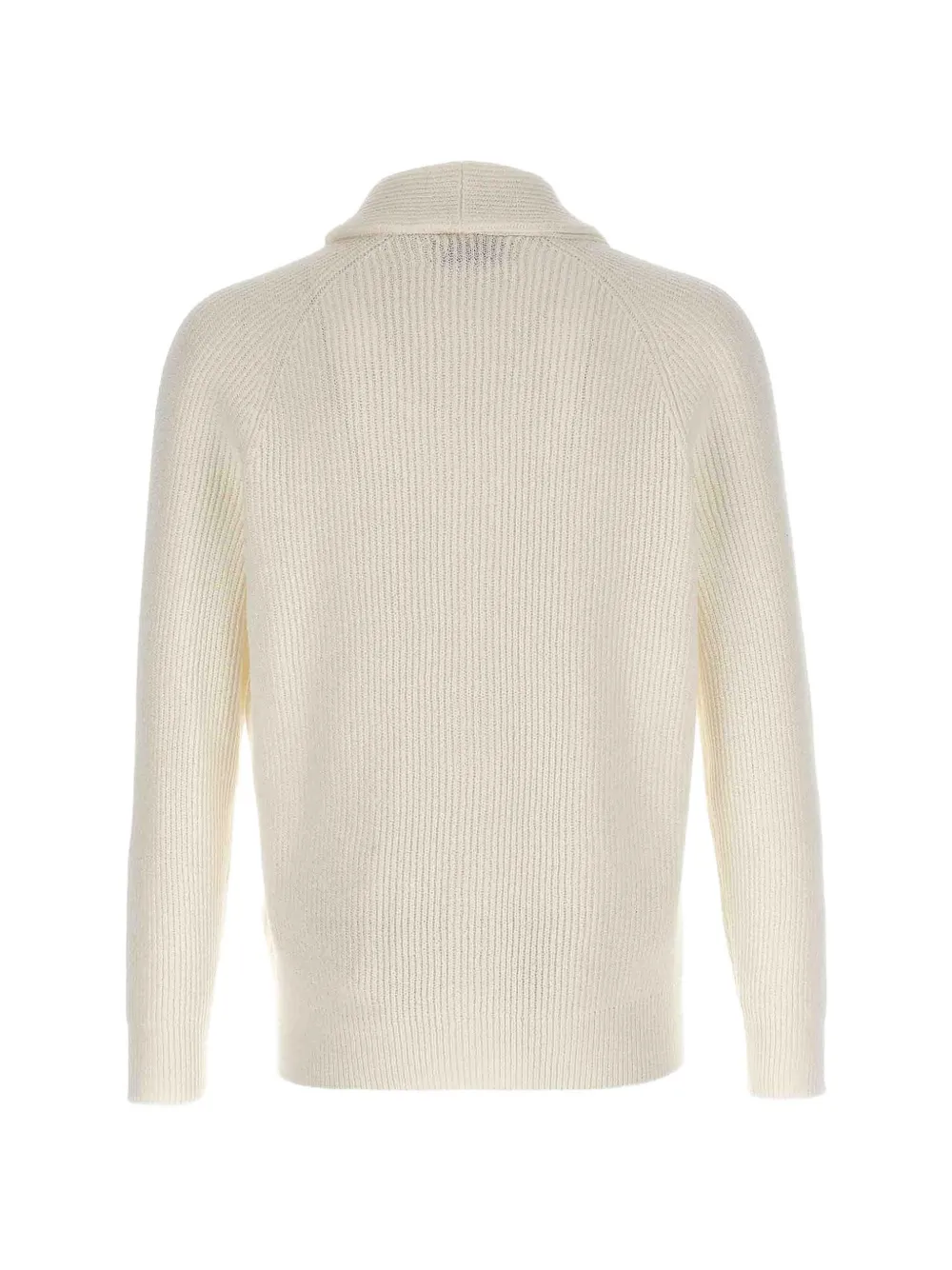  Brunello Cucinelli Shawl-collar Ribbed Cardigan - Tons Neutres 