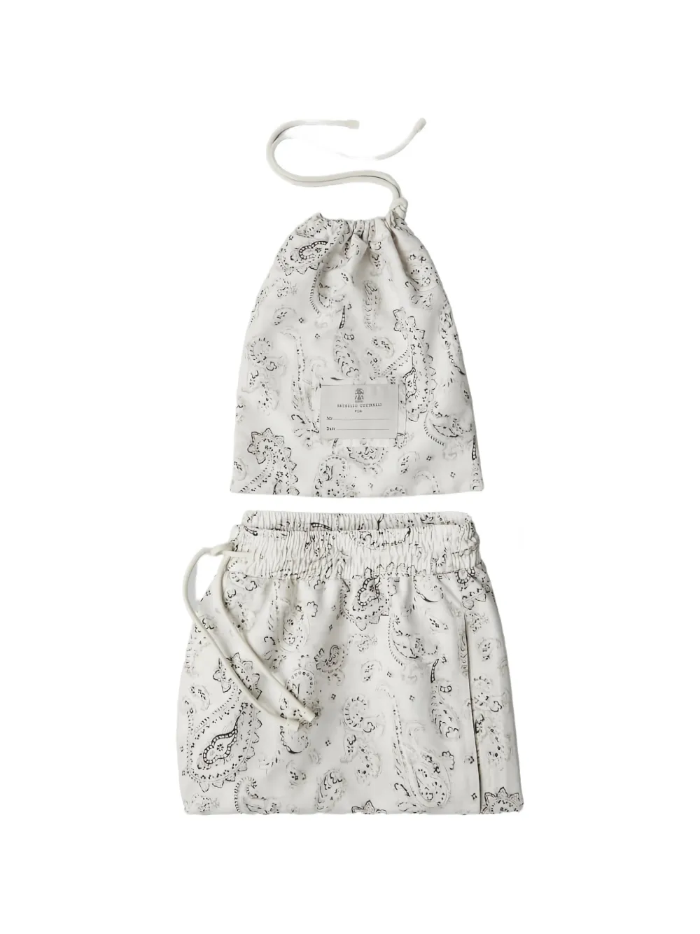 Brunello Cucinelli paisley-print swim shorts - Weiß