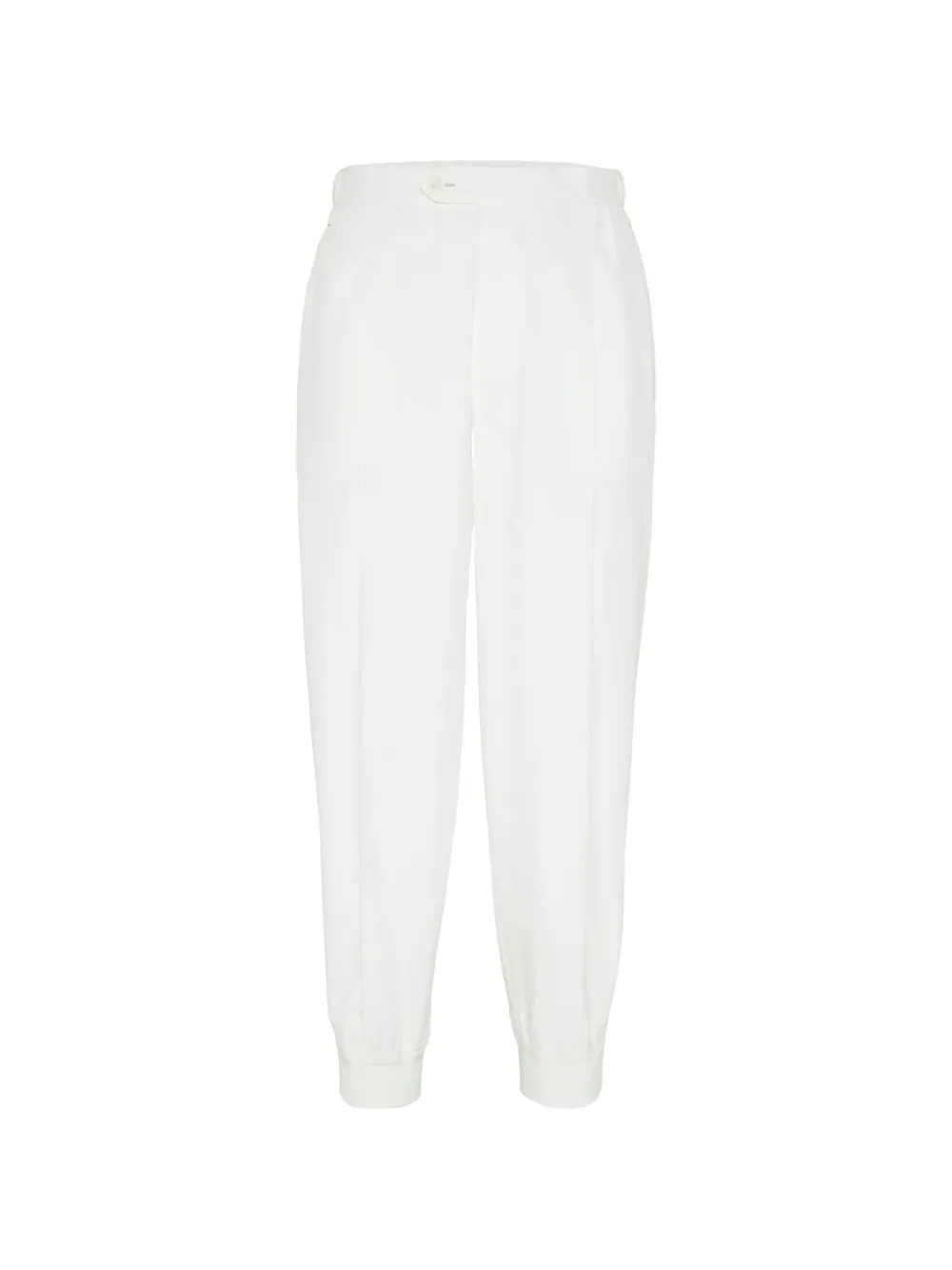 Brunello Cucinelli pleated cuffed trousers - Weiß