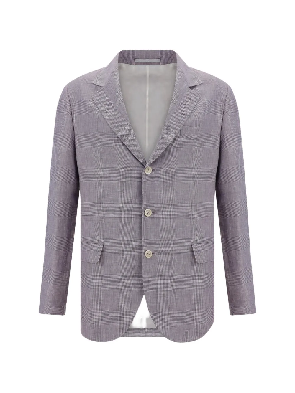 Brunello Cucinelli check-pattern blazer - Purple