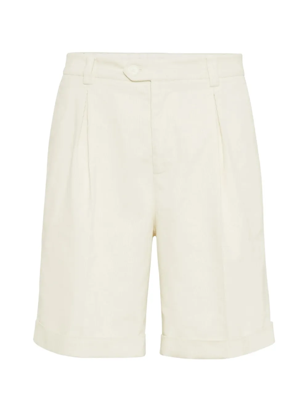 Brunello Cucinelli pleated corduroy shorts - Nude
