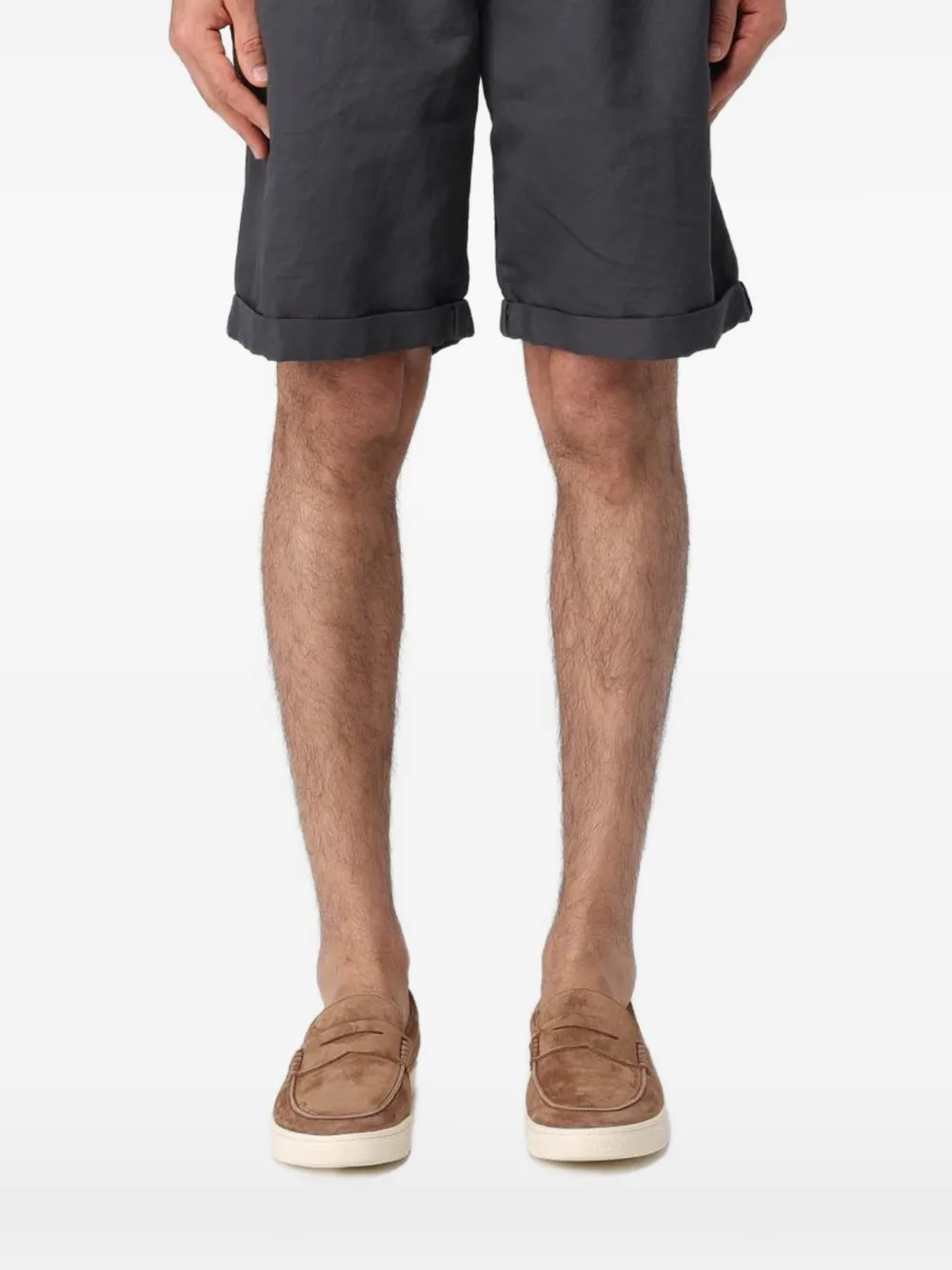 Brunello Cucinelli pleated drawstring-waist shorts - Grigio