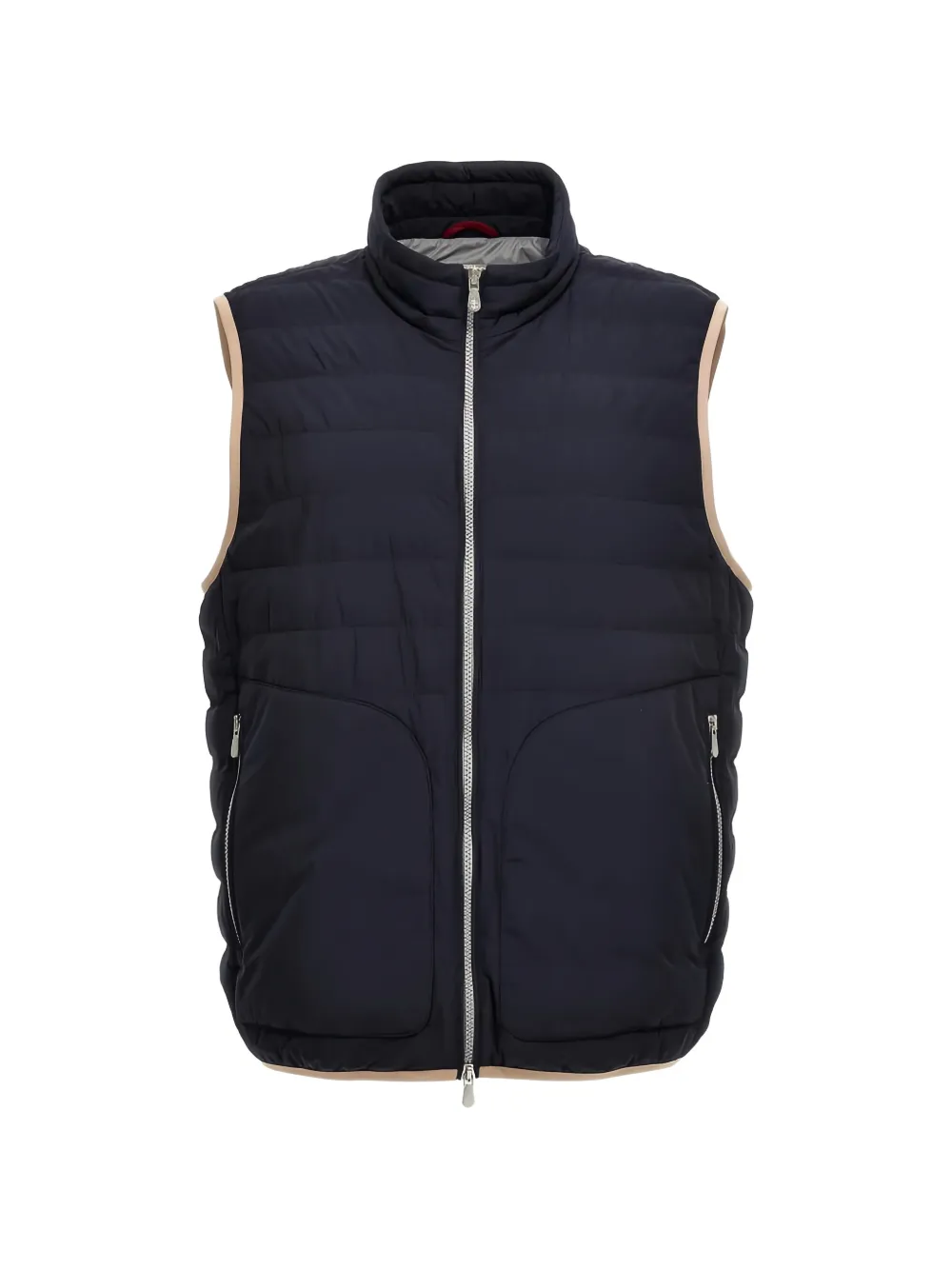 Brunello Cucinelli quilted-design zip-up gilet - Blau
