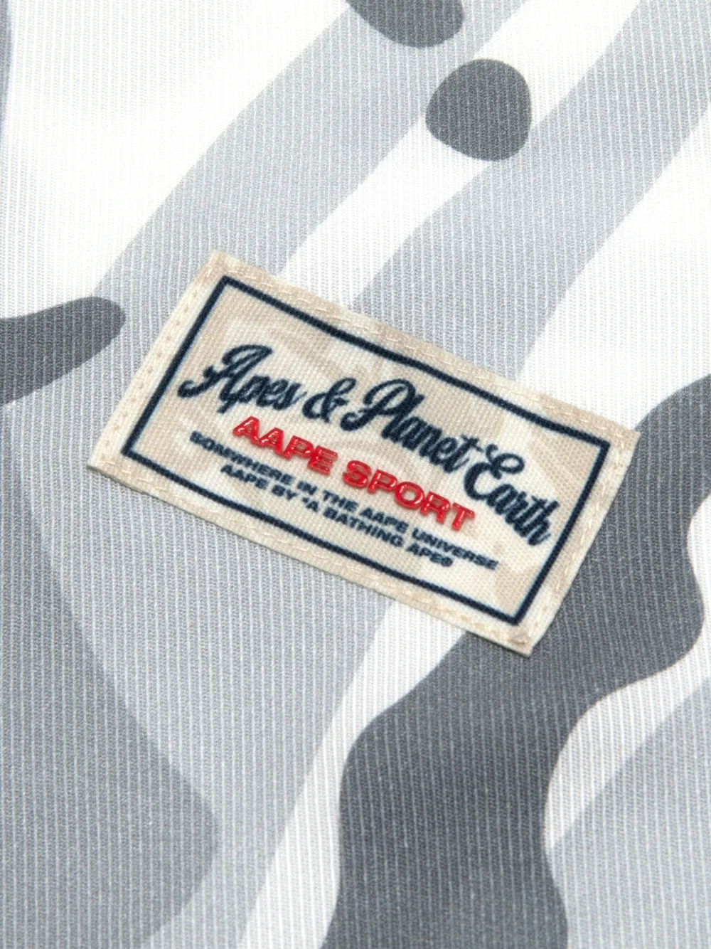 AAPE BY *A BATHING APE Overhemd met camouflageprint Grijs