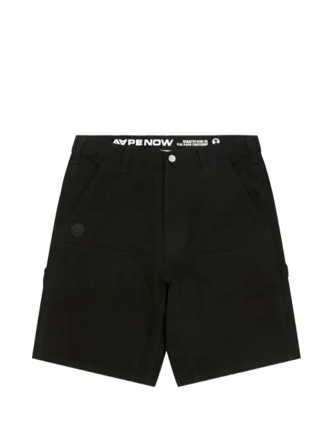 AAPE BY *A BATHING APE® logo-embroidered cotton shorts