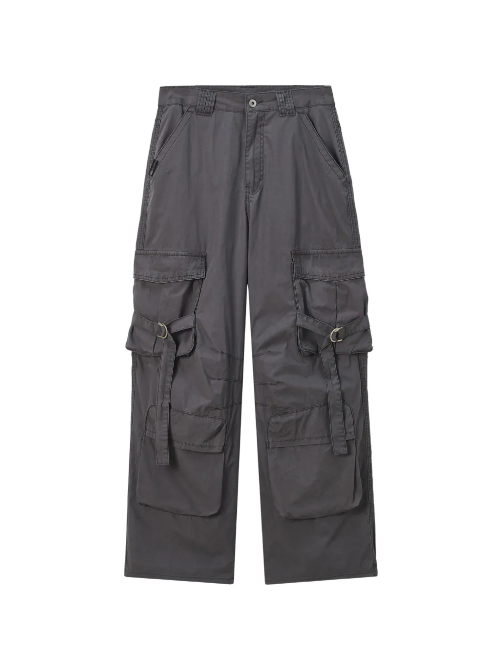 Musium Div. buckle-detail cotton trousers · XS