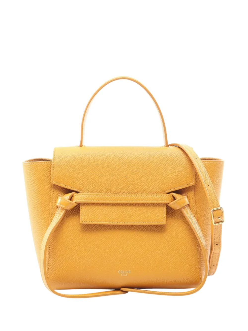 Celine Pre-Owned 2010-2026 Nano Grained Calfskin Belt Bag satchel - Giallo