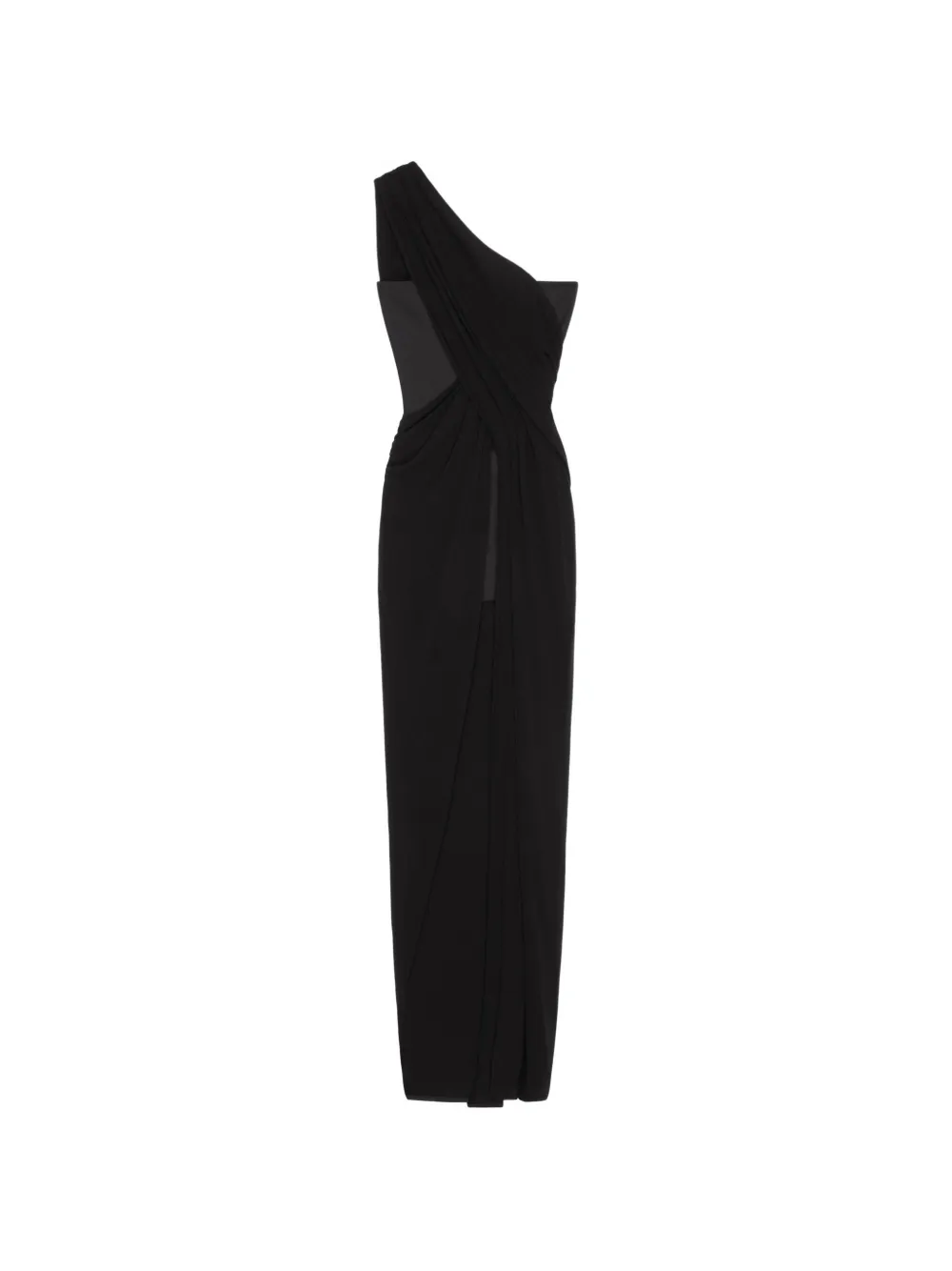 Givenchy Abito monospalla lungo drappeggiato - Nero