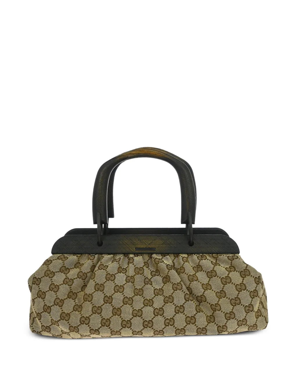 Gucci Pre-Owned 1990-2000s GG wood-handle handbag - Toni neutri