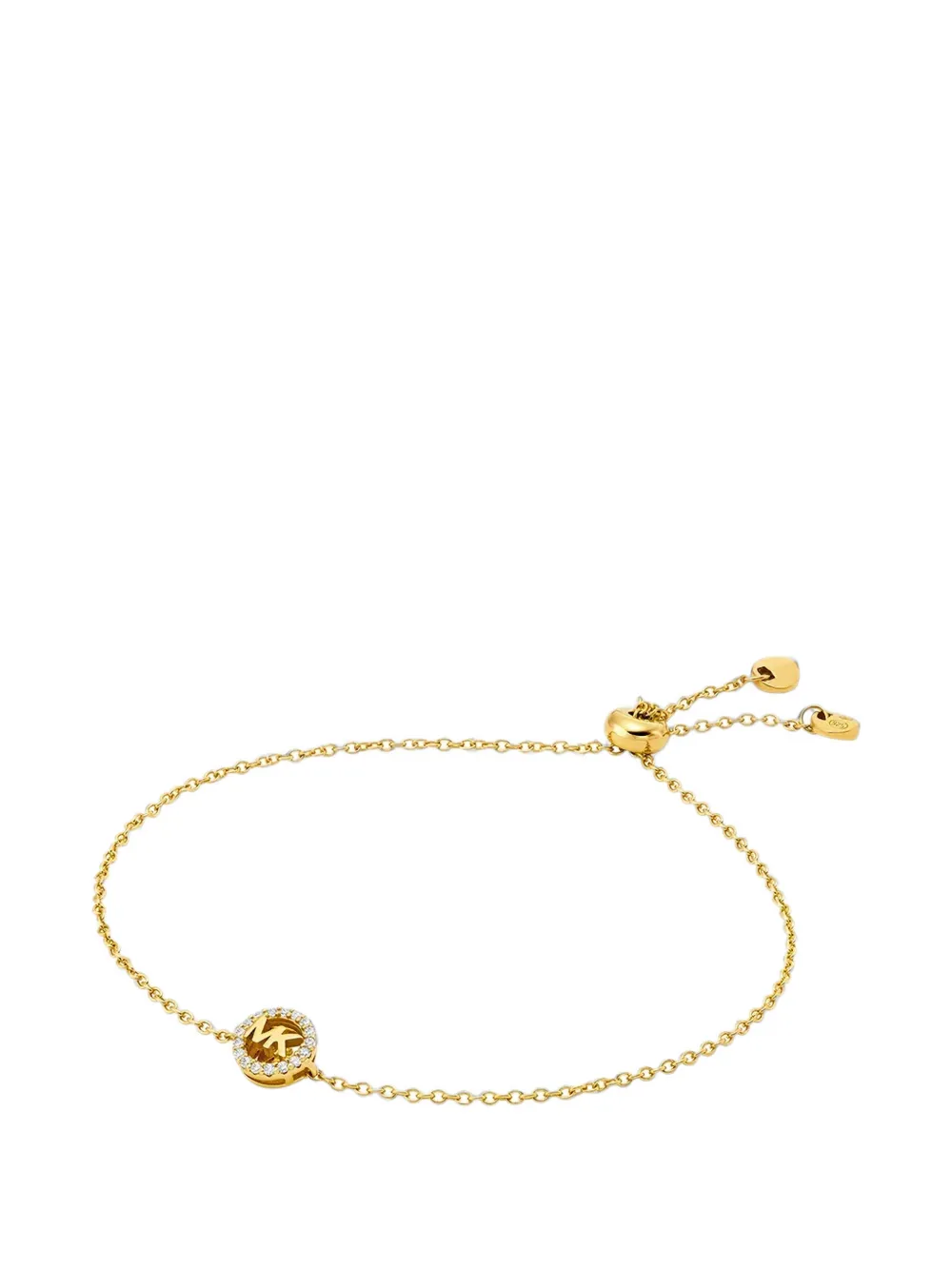 Michael Kors logo-plaque pavé-set bracelets - Oro