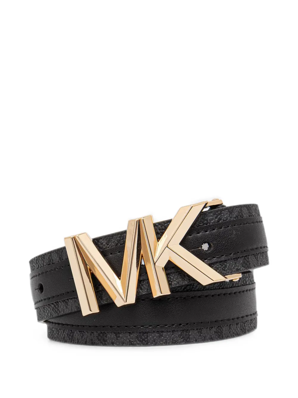 Michael Michael Kors MK plaque monogram belt - Nero