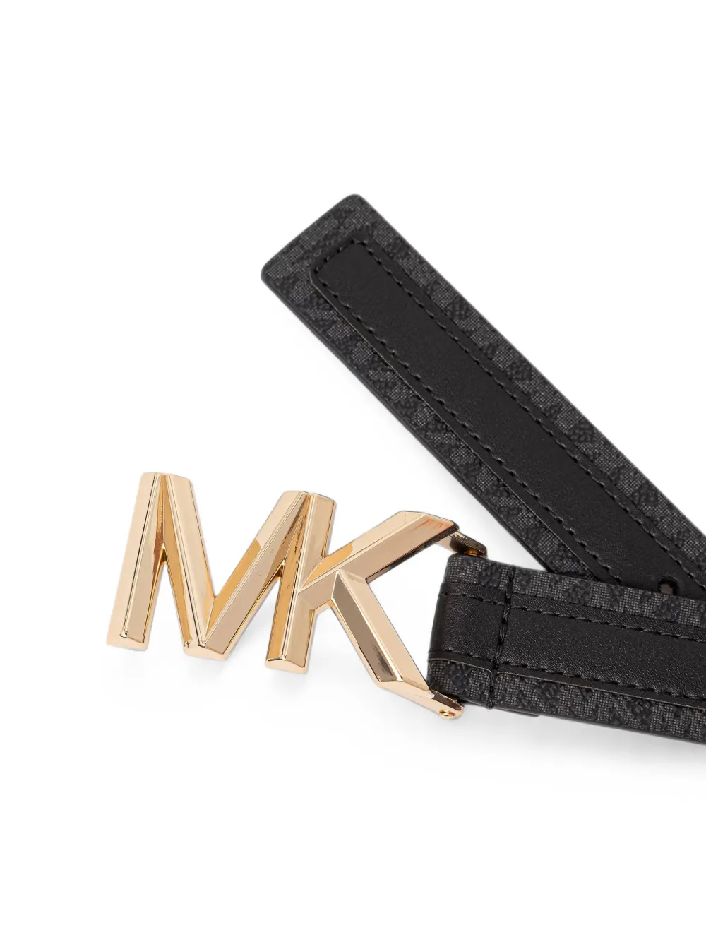 Michael Kors MK plaque monogram belt Zwart