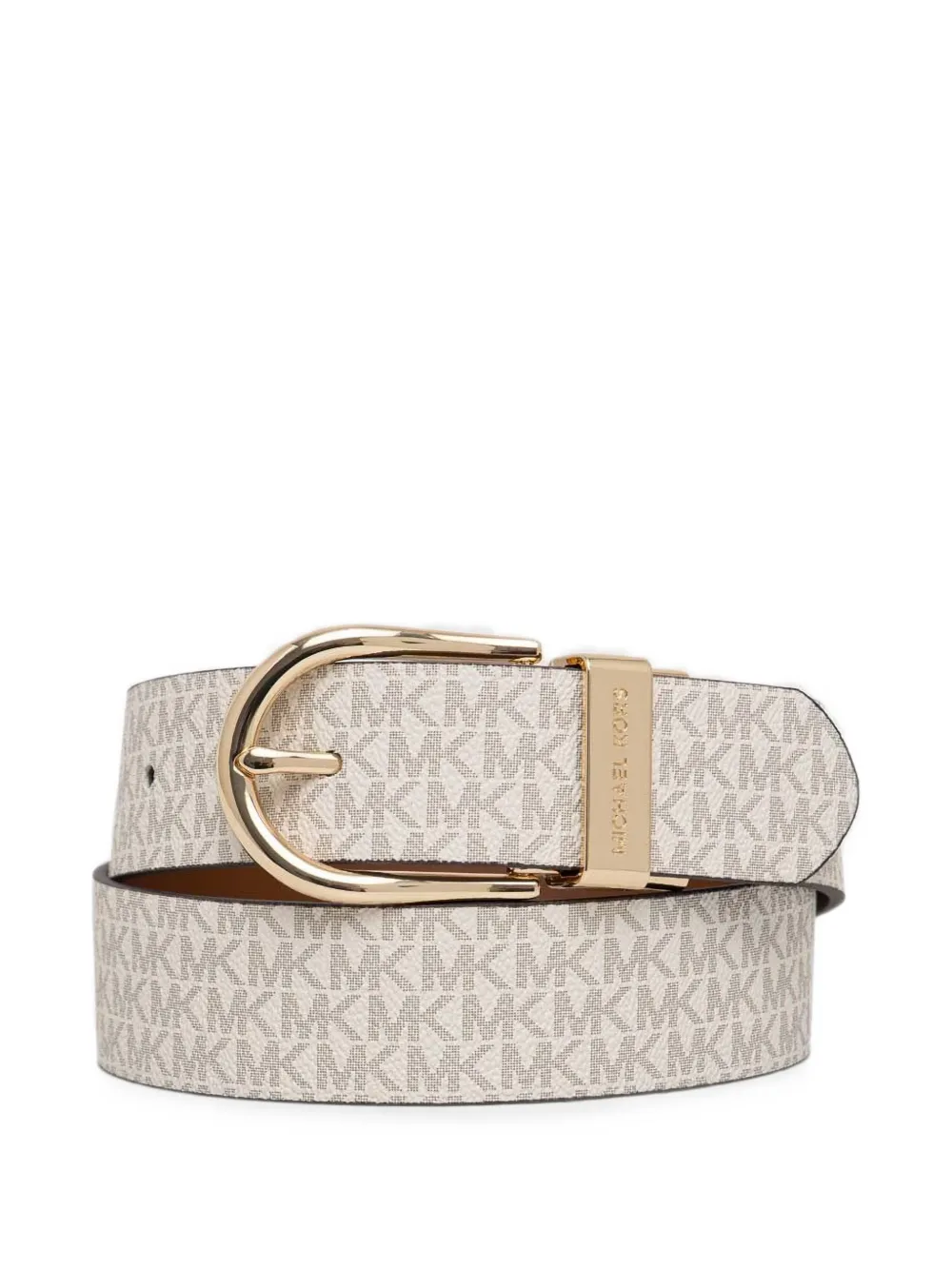 Michael Michael Kors logo-print reversible belt - Toni neutri