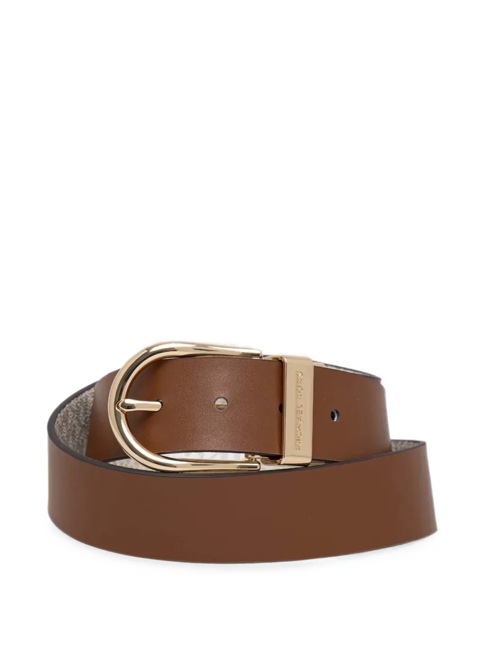 Michael Kors logo-print reversible belt Beige